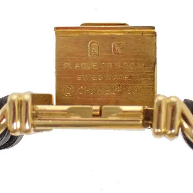 Chanel Premiere Rock Quartz Plated Metal And Leather Watch in Leather from HEWI, photo 7 of 16