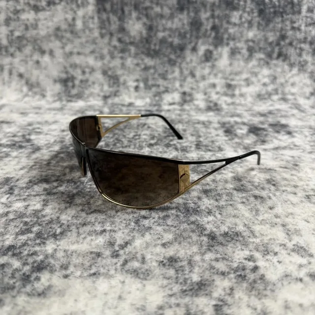 Versace Vintage Medusa Shield ‘gold/Brown’ Sunglasses in multicolor from Grailed