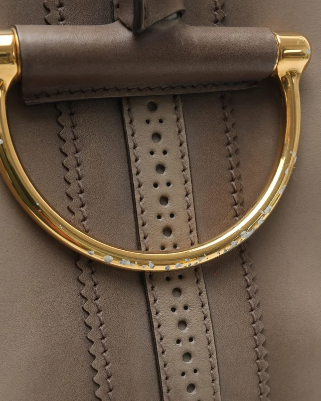 Gucci Duilio Brogue Top Handle Bag in Leather from A Retro Tale, photo 9 of 10