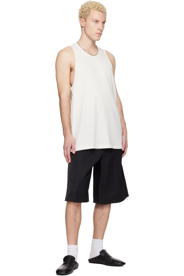 Fear of God ESSENTIALS Off-White Signature Essential Tank Top, photo 4 of 4 from SSENSE
