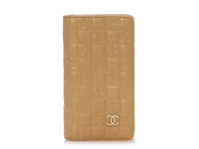 Chanel Vintage Tan Lambskin Lucky Symbols Wallet in Brown Lambskin from Ann's Fabulous Finds