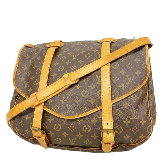 Louis Vuitton Shoulder Bag Monogram Saumur 43 Brown in Brown from The Reluxe