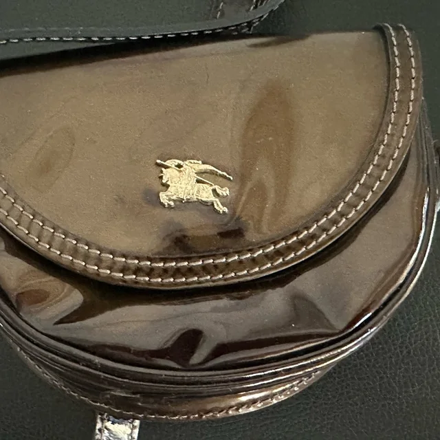Burberry Black Patent Leather Crossbody Bag in green|black Patent leather from Poshmark, photo 6 of 7