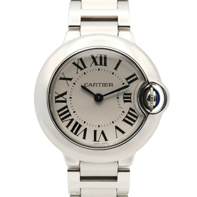 Cartier Ballon Bleu Stainless Steel Watch in Blue from LuxUness