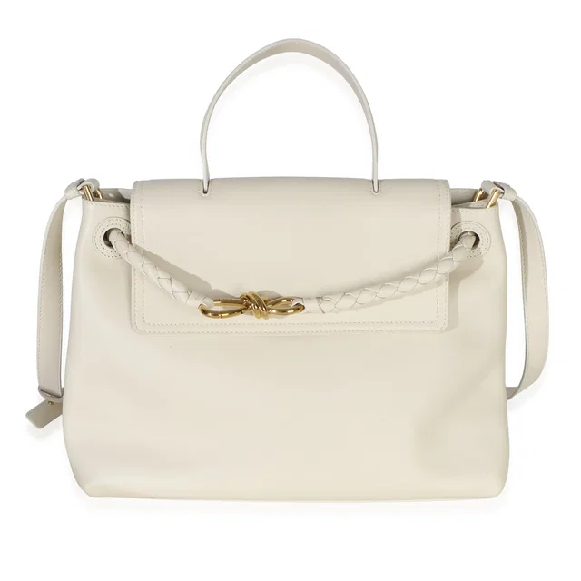 Bottega Veneta Cream Silky Calfskin Medium Ciao in White Calfskin from myGemma