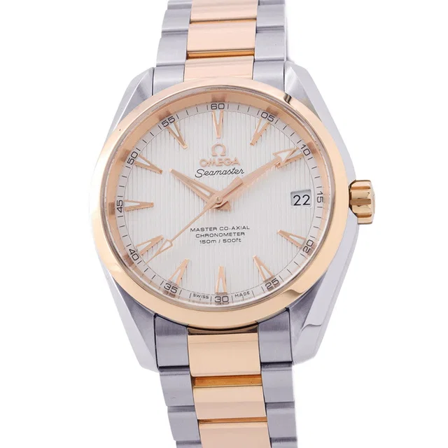 Omega Seamaster Aqua Terra Co-Axial 150M W38.5mm Stainless Steel K18PG Silver Dial231.20.39.21.02.001 in Silver from GALLERY RARE