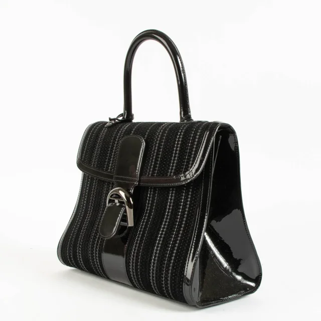 Delvaux Black Toile de Cuir Brillant MM Bag in Black from Labellov, photo 3 of 9