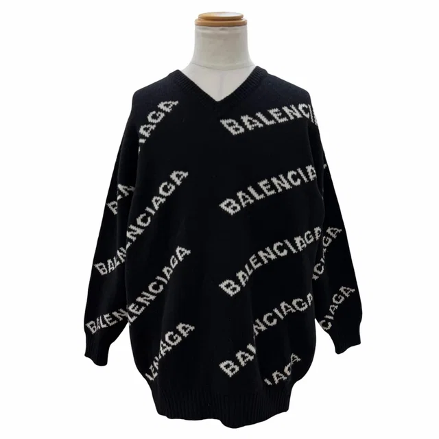 Balenciaga Camel Wool Blend Sweater in Brown Wool from LuxUness