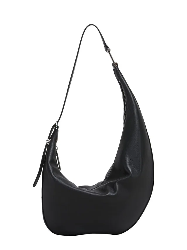 Marni Calf Leather Hobo Bag — Black in Black Calfskin from HEWI