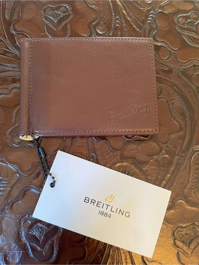 Breitling Brown Leather Bifold Wallet in brown|red Leather from Poshmark