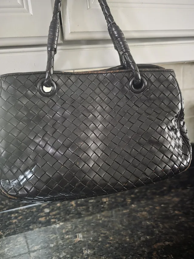 Bottega Veneta Intrecciato Woven Leather Satchel in black Woven leather from Poshmark