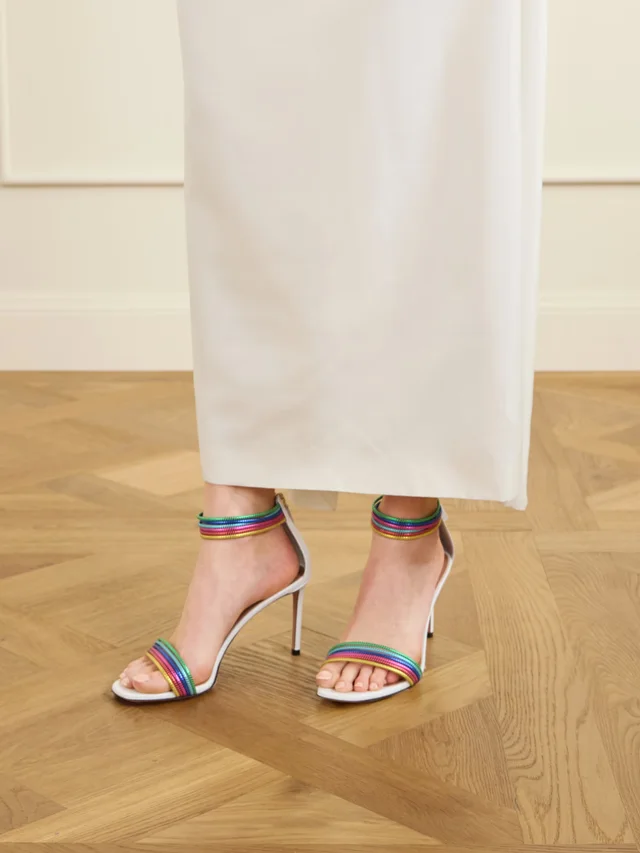 AQUAZZURA Sway 85 metallic sandals, photo 2 of 2 from NET-A-PORTER (Canada)
