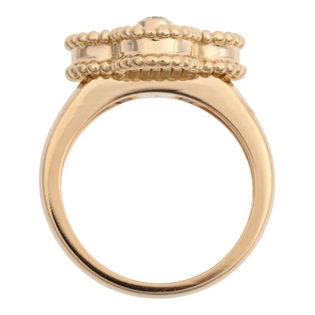 Van Cleef & Arpels 18K Vintage Alhambra ring #48, yellow gold in Yellow from VINTAGE QOO TOKYO, photo 2 of 2