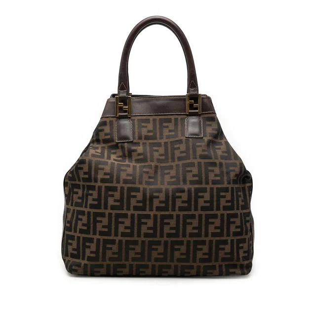 Brown Fendi Zucca Canvas Tote in Brown Canvas from Designer Revival