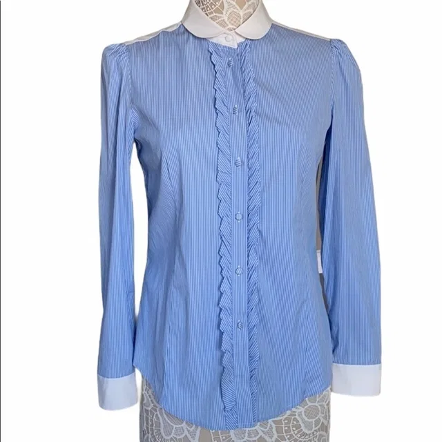 REDValentino Valentino Red Size: 44 Shirt Top in white|blue from Poshmark