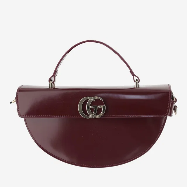 Gucci Smooth Leather Logo Top Handle Bag — Red in Red Leather from HEWI