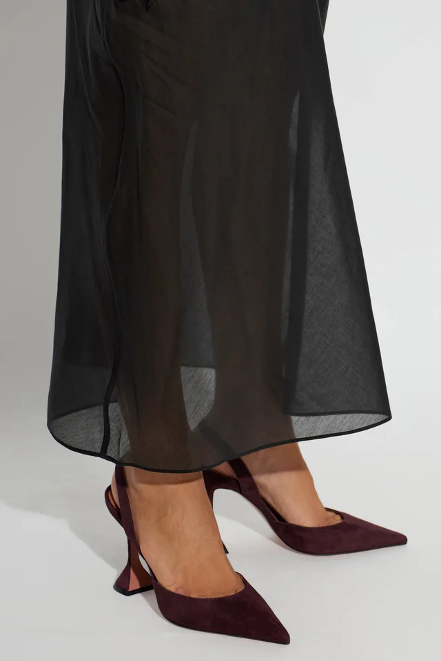 Amina Muaddi Holli Pointed-Toe High-Heeled Sandals, photo 4 of 5 from SENSER