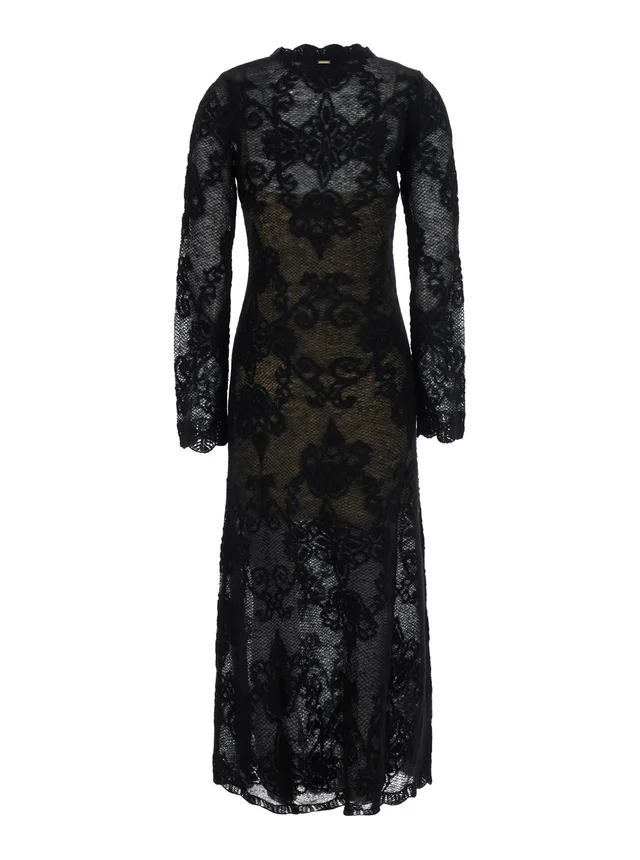 Twinset Sheer Lace Long Dress, photo 2 of 3 from SENSER