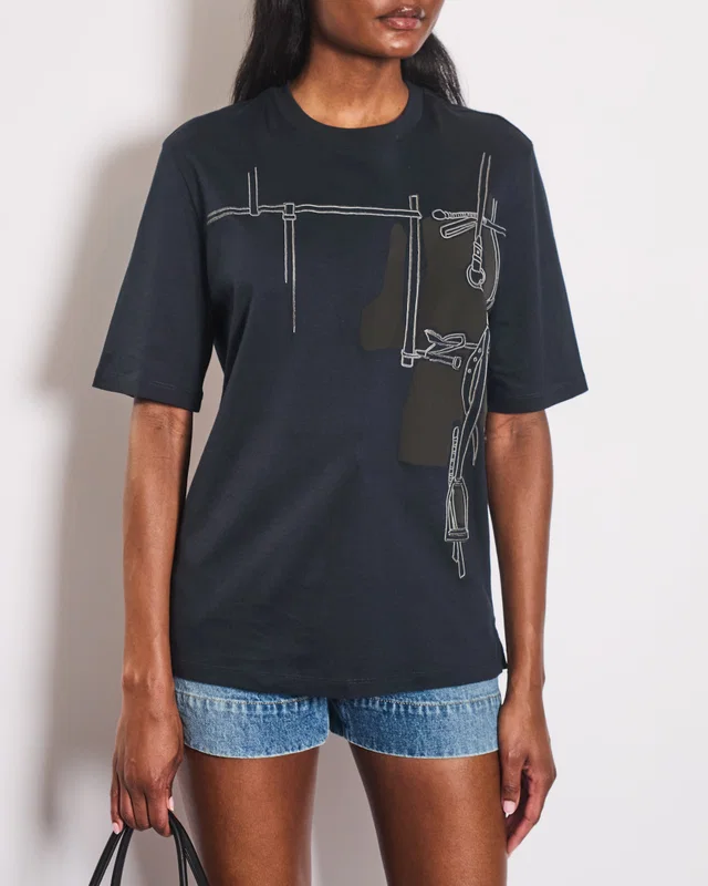 Hermès Harnais en Gouache 3D T-Shirt Size FR 38 (UK 10) from Sellier