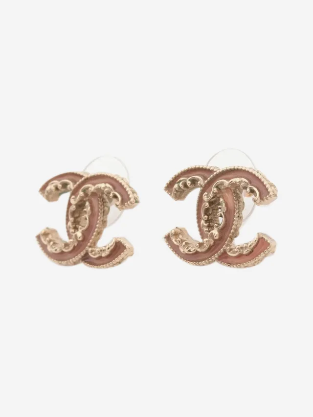 Chanel Gold Coco Mark B14S earrings in Gold from Sign of the Times