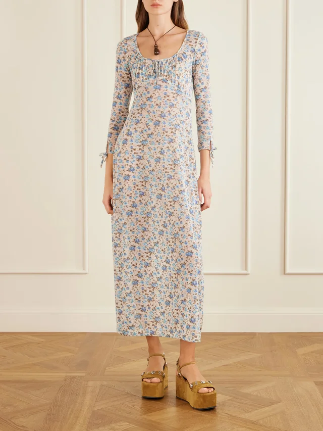 ANNA SUI Calico floral-print jersey midi dress, photo 2 of 2 from NET-A-PORTER (Canada)