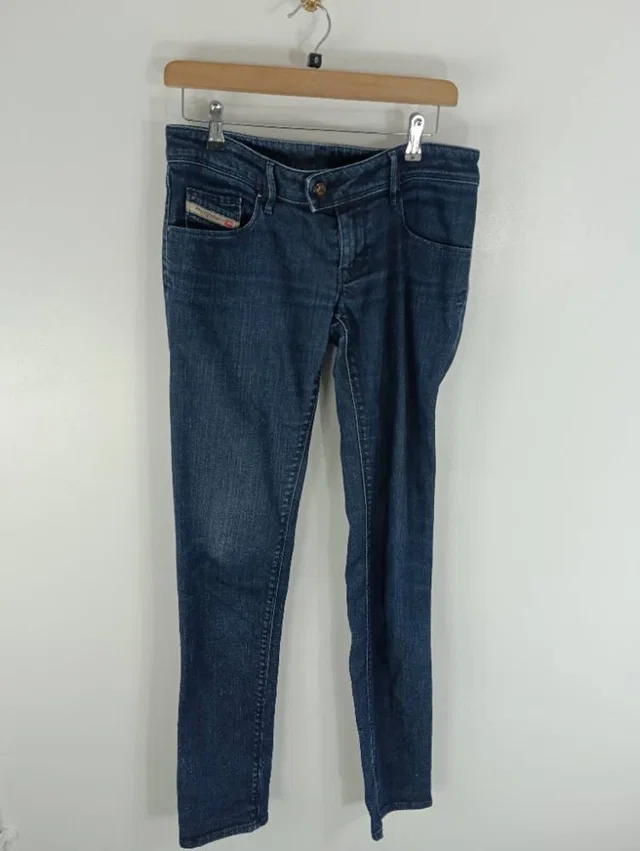 Diesel Stretch Jeans Dark Blue Size: 30" in Blue Cotton from Oxfam Online Shop