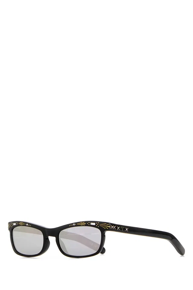 Valentino Garavani Sunglass Black Acetate Sunglasses in Black from HEWI