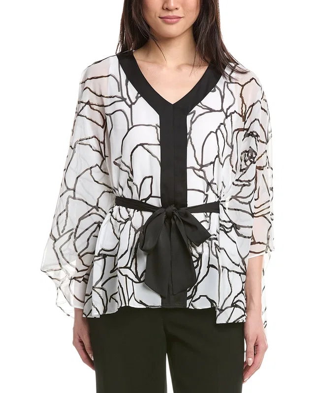 Joseph Ribkoff Waist-Tie Sheer Top & Cami, image 1 of 1 from Rue La La