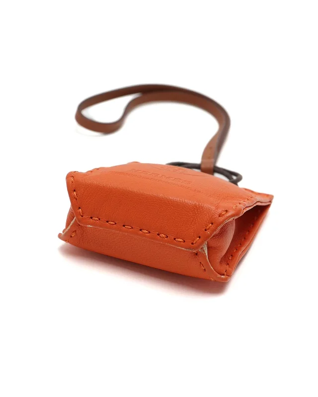 Hermès Sac Orange Bag Charm in Orange Lambskin from A Retro Tale, photo 3 of 3