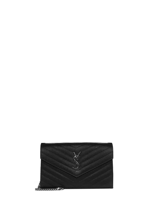 Saint Laurent Quilted Calfskin Clutch — Black in Black Calfskin from HEWI