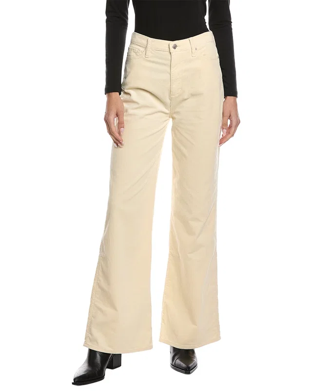 7 For All Mankind Ultra High Rise Corduroy Eggshell Jean, image 1 of 1 from Rue La La