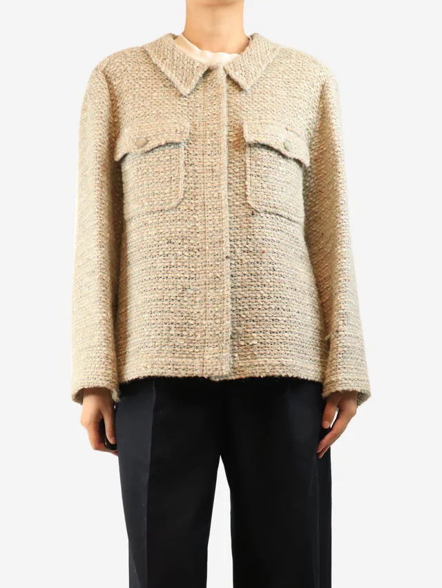 Chanel Neutral tweed jacket - size UK 20 in Tweed from Sign of the Times