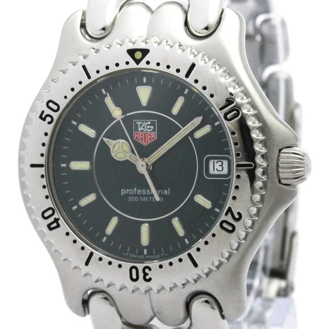 TAG Heuer Sel Professional 200M Quartz Mens Watch WG1119 Polished in Green from Elady