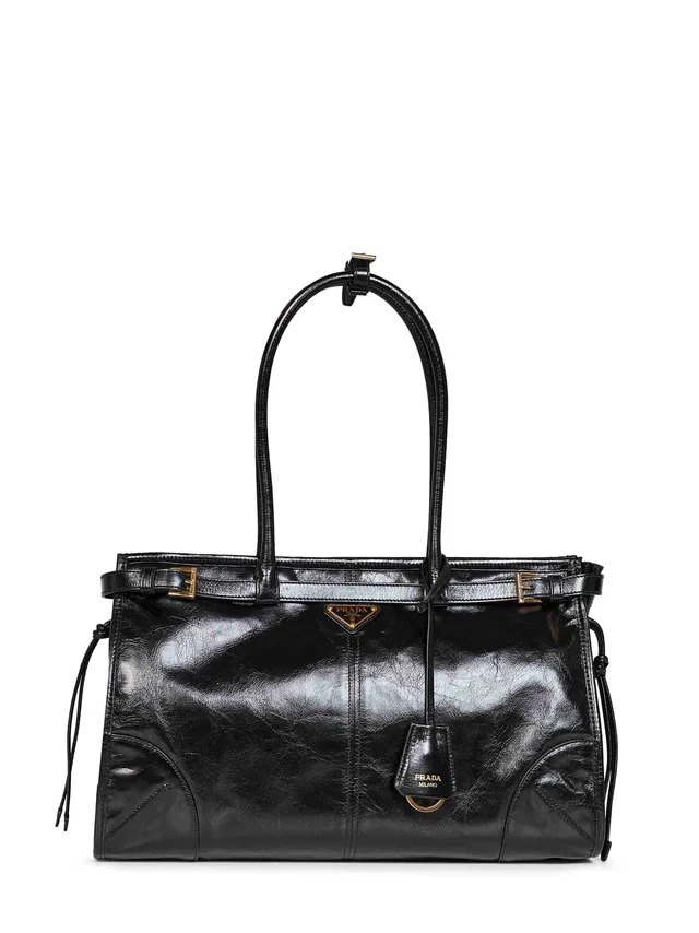 Prada Shoulder Bag — Black Calf Leather in Black Calfskin from HEWI
