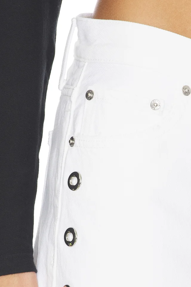 PISTOLA Lexi Mid Rise Bowed Straight Jeans in Vivid White, photo 6 of 6 from REVOLVE (Canada)
