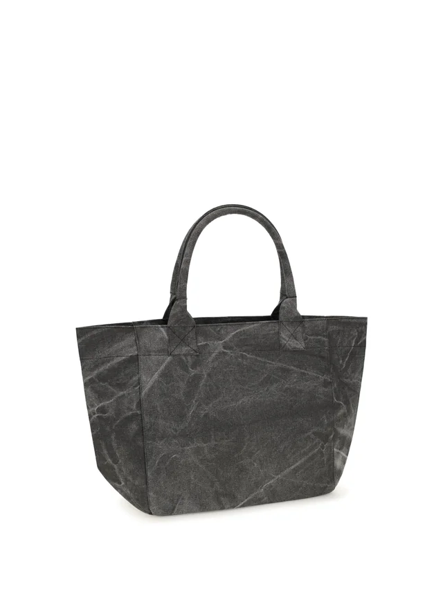 GANNI Flower-Print Tote Bag — Gray Cotton in Grey from HEWI, photo 2 of 2