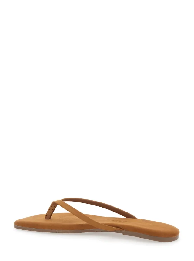 TKEES 'Lily' beige Sandals with thong design and square toe in Suede Woman in Beige, photo 5 of 8 from Gaudenzi Boutique