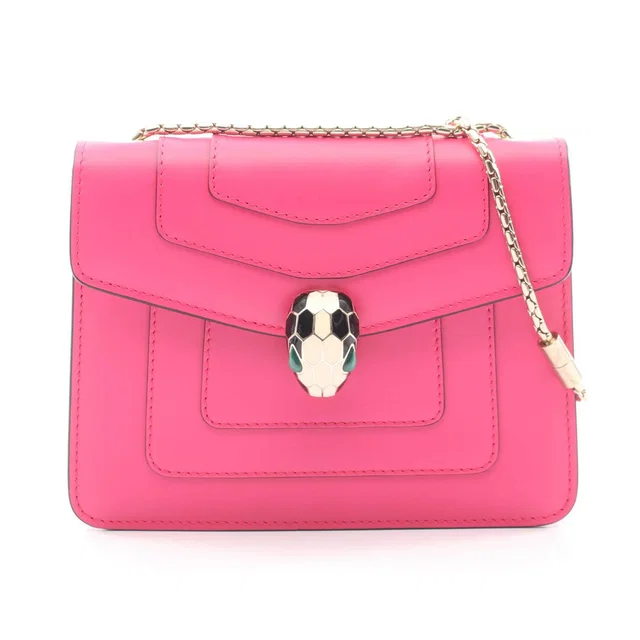 Bvlgari Serpenti Forever Leather Shoulder Bag in Leather from LuxUness