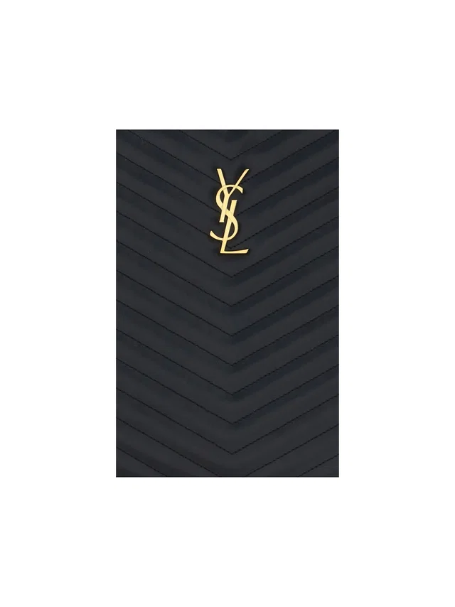 Saint Laurent Matelassé Calf Leather Clutch — Black in Black Calfskin from HEWI