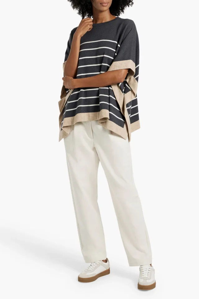 Brunello Cucinelli Cotton-Blend Jersey Tapered Pants, photo 2 of 4 from THE OUTNET