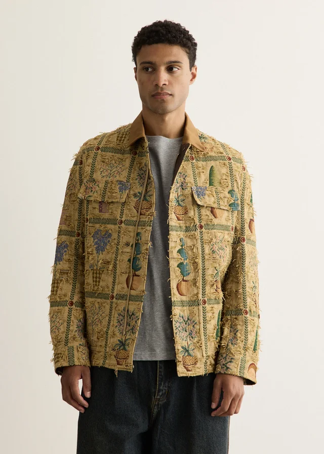 Junya Watanabe Gobelin Weave Jacquard Jacket in Beige from Incu, photo 1 of 1