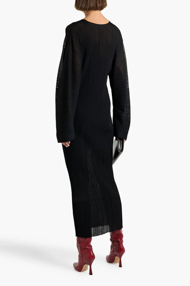 Stella McCartney Plissé-Knit Midi Dress, photo 3 of 4 from THE OUTNET