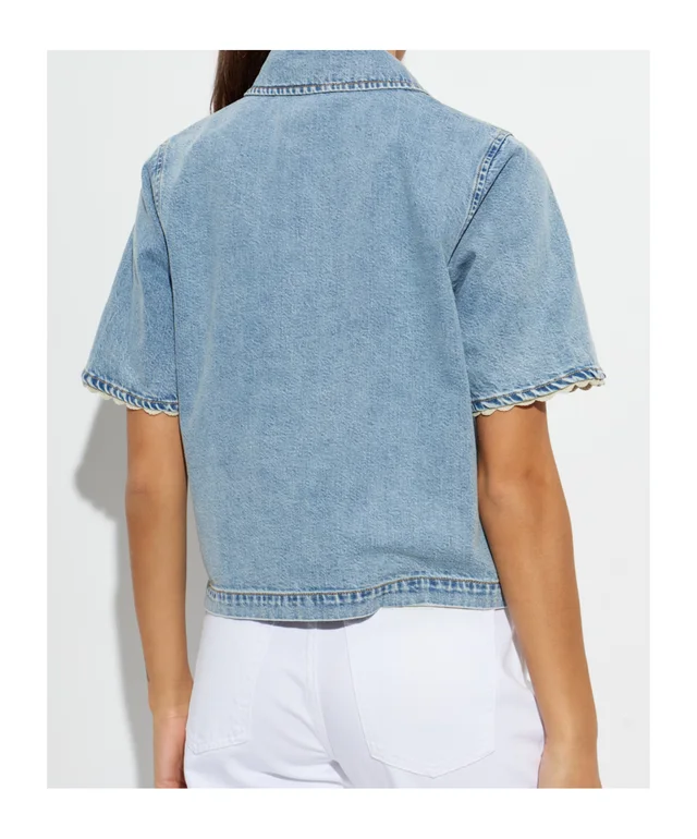 Frame denim short-sleeved top, photo 3 of 5 from SENSER