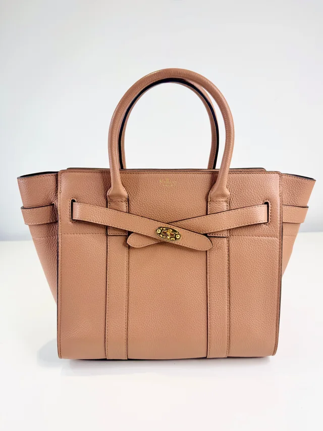 Mulberry Small Zipped Bayswater Bag in Caviar leather from Edit Second Hand