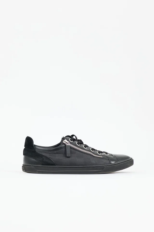 Louis Vuitton Damier Graphite Sneaker in Grey Suede from VSP Consignment