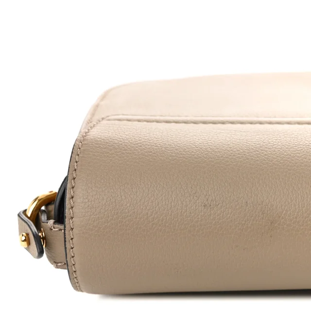 Versace Grained Calfskin La Medusa Flap Shoulder Bag Taupe in Taupe Caviar leather from FASHIONPHILE, photo 12 of 13