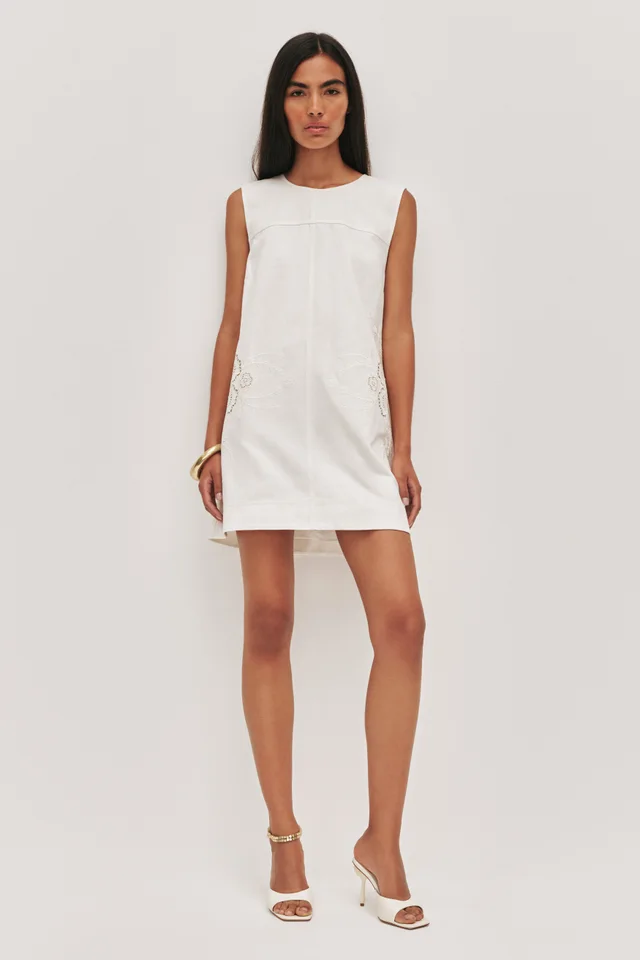 AJE Halo Embroidered Mini Dress in White from Aje, photo 1 of 1