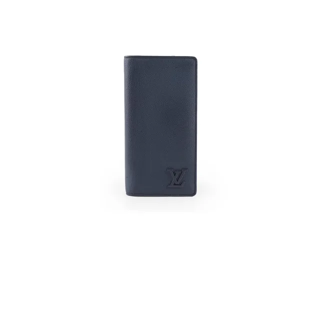 Louis Vuitton Aerogram Portefeuille Brazza NM Navy Calfskin Wallet in Navy Calfskin from The Purse Affair