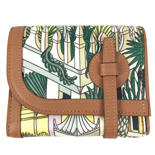 Hermès Bifold Wallet Avexois Compact Animapolis Silk Multicolor in Multicolor Silk from The Reluxe