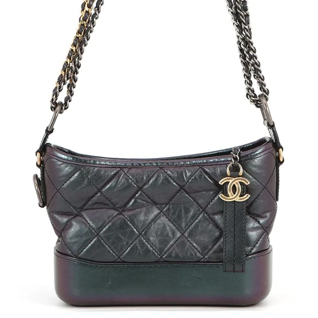 Chain Shoulder Bag Gabrielle de Chanel Small Hobo Aged Calf Leather in Calfskin from The Reluxe
